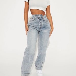 Fashion Nova crossover jeans